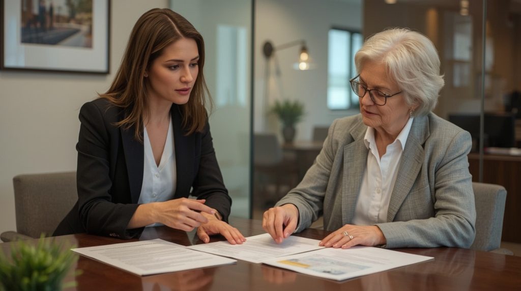 Medicaid attorneys guiding a Michigan resident through the Medicaid eligibility application process, providing expert advice and clarity